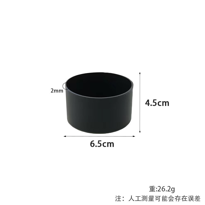 실리콘 컵 커버*원형*6.5*4.5cm*블랙