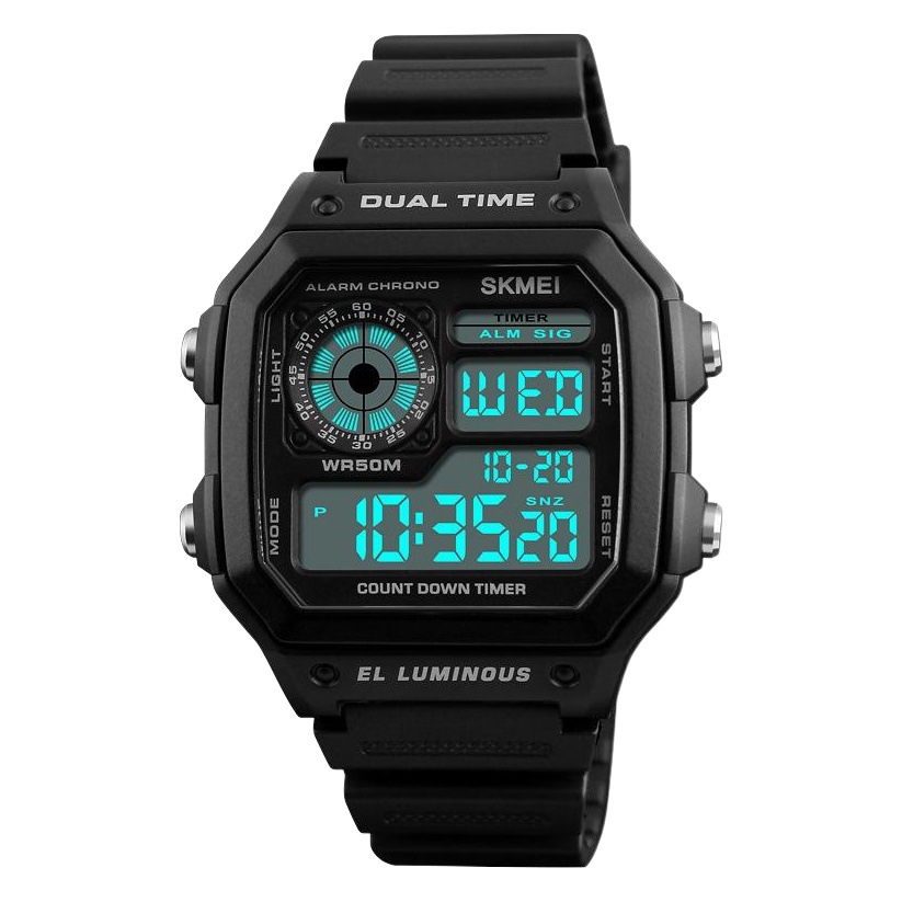 Skmei moda creativa pantalla digital Reloj de los hombres de la venta caliente reloj electrónico deportes al aire libre estudiante impermeable reloj luminoso