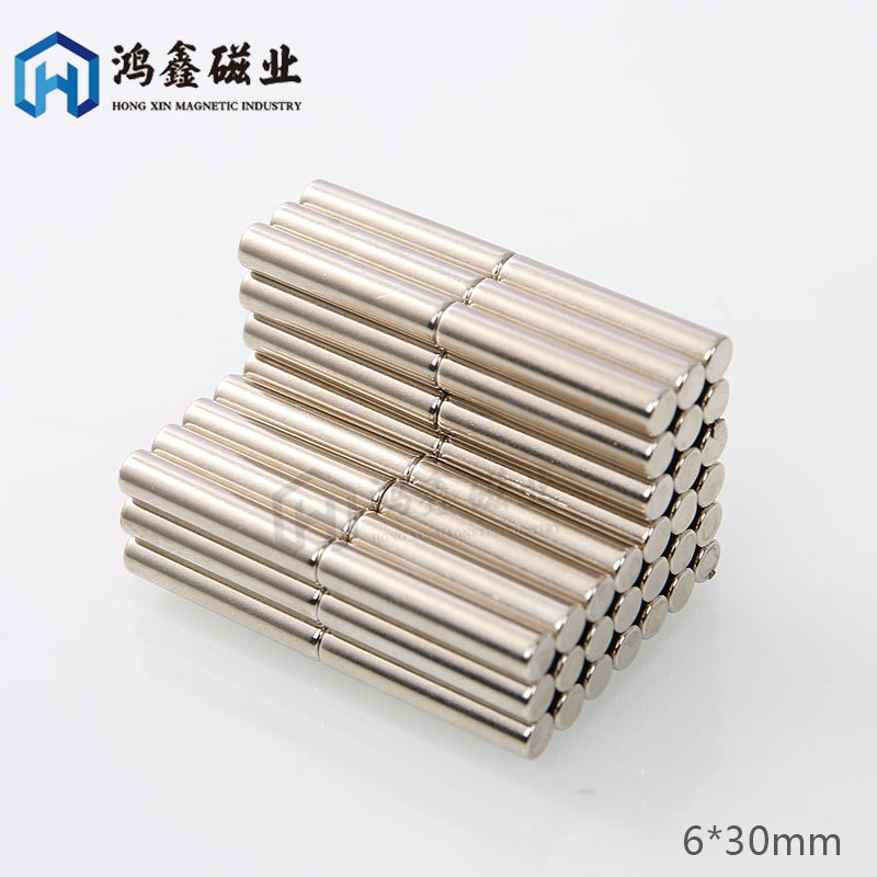 厂家直供6*30美甲磁铁5*25钕铁硼晶石 圆柱形美甲猫眼磁棒