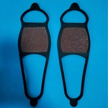 厂家现货硅胶沙布冰爪纱布防滑冰爪防滑鞋套东莞鲁兴（绿彩）硅胶