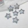 1# Silver Glitter Five-pointed Star 6-piece set @
