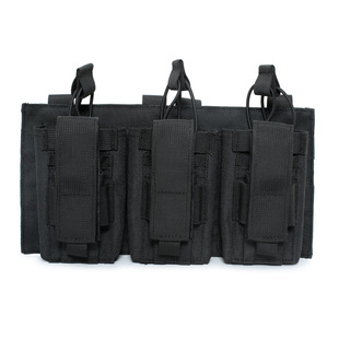 Factory military fan outdoor multi-functional tactical vest MOLLE system triple clip bag field vest with hanging bag