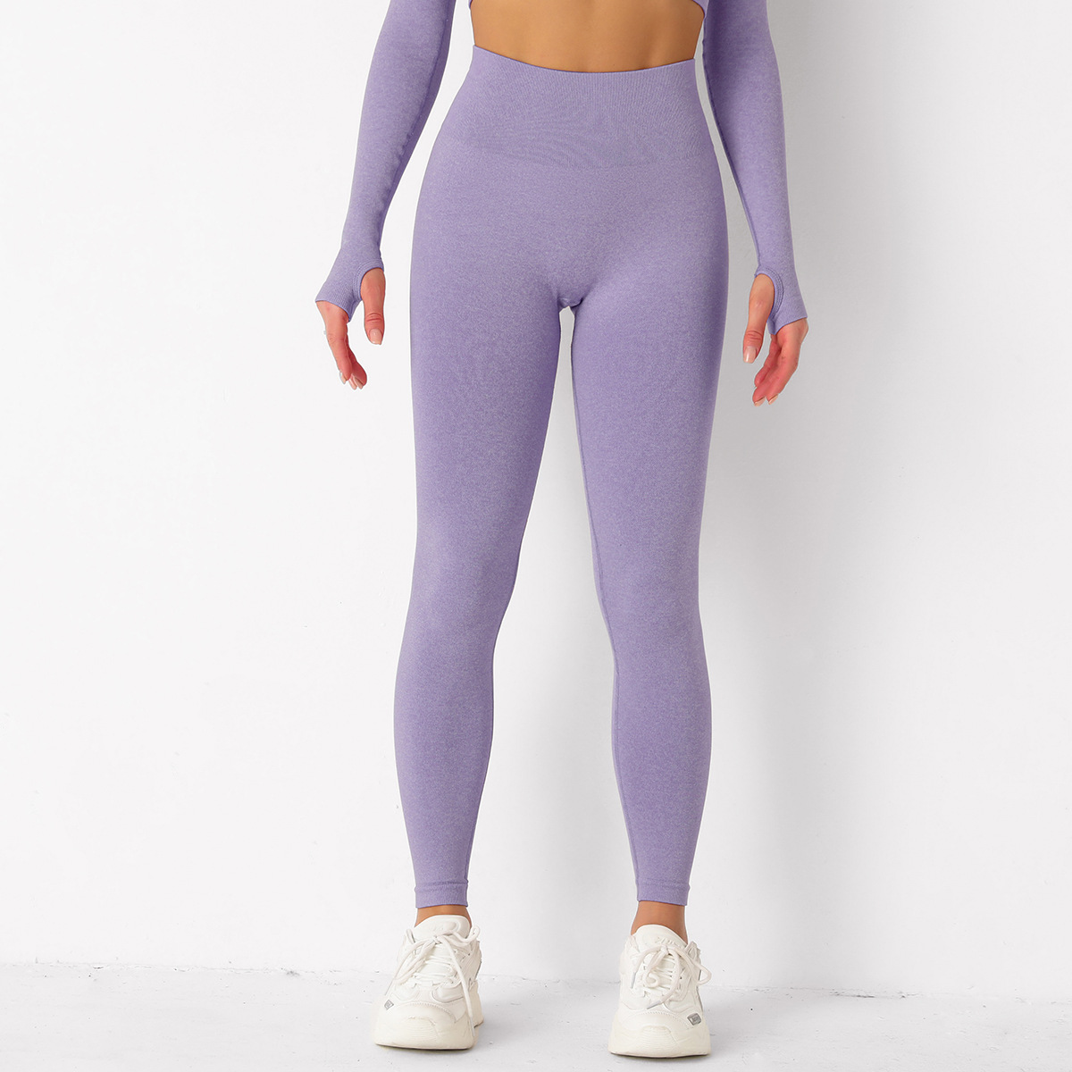 Solid Color High Waist Tight Yoga Leggings NSNS66949