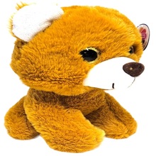 跨境新品毛毛的各种各样(熊牛小狗驴)闪烁眼睛的动物毛绒玩具