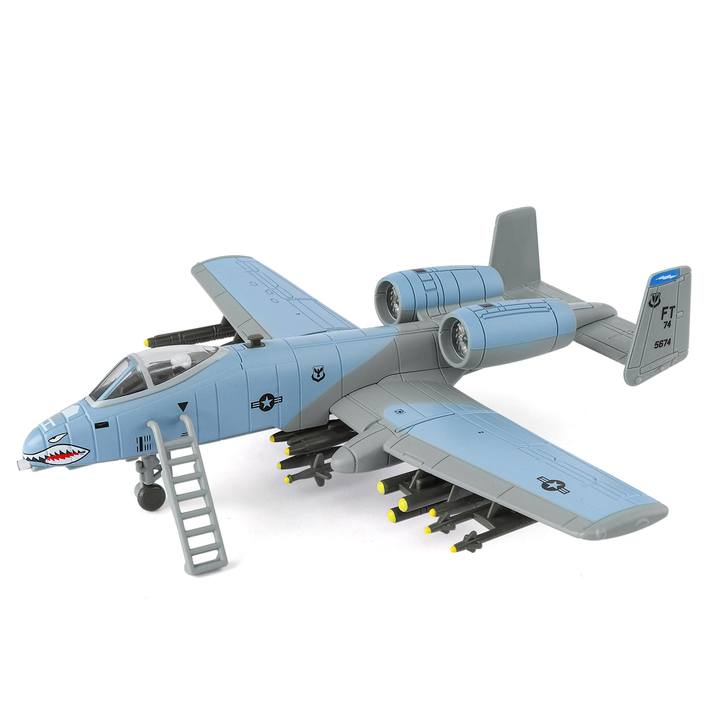 Modelo de avión de ataque de aleación A - 10 Warcock Iluminación y sonido Museo de Ciencia y Tecnología Modelo de juguete de experiencia interactiva militar