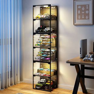 Toy Storage Rack Children's Car Toy Storage Cabinet for Lego Display Wall Transparent Assembly Hand-Made Storage Rack