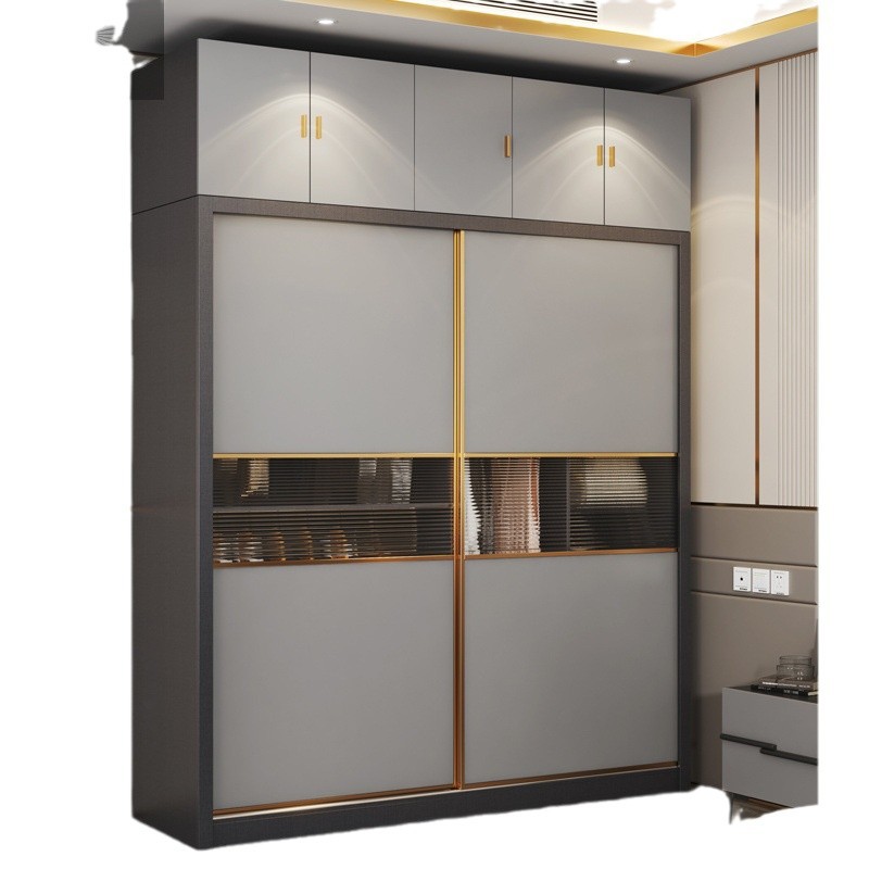 Nuevo moderno y simple puerta corredera armario armario grande armario nórdico puerta corredera puerta corredera dormitorio doméstico