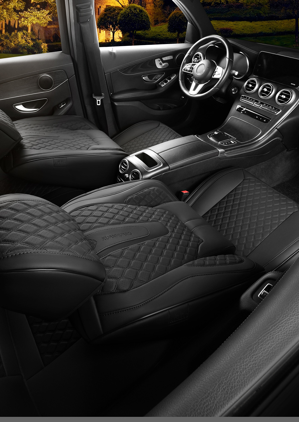 Five-Seat Car Seat Cushions, Fully Enclosed, Suitable for All Seasons, Full Leather Car Seat Covers, Wear-Resistant and Dirt-Resistant Leather Car Seat Cushions