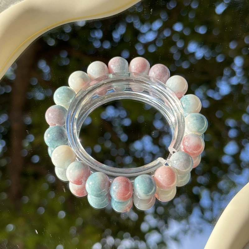 Jingdezhen ceramic bead bracelet, handmade, elastic, gift boxed (OPP)