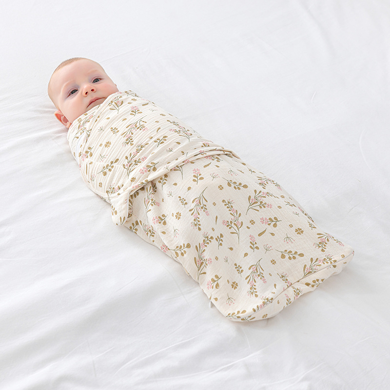 新生儿婴儿包被初生宝宝产房抱被纯棉纱布防惊跳襁褓睡袋春秋冬季