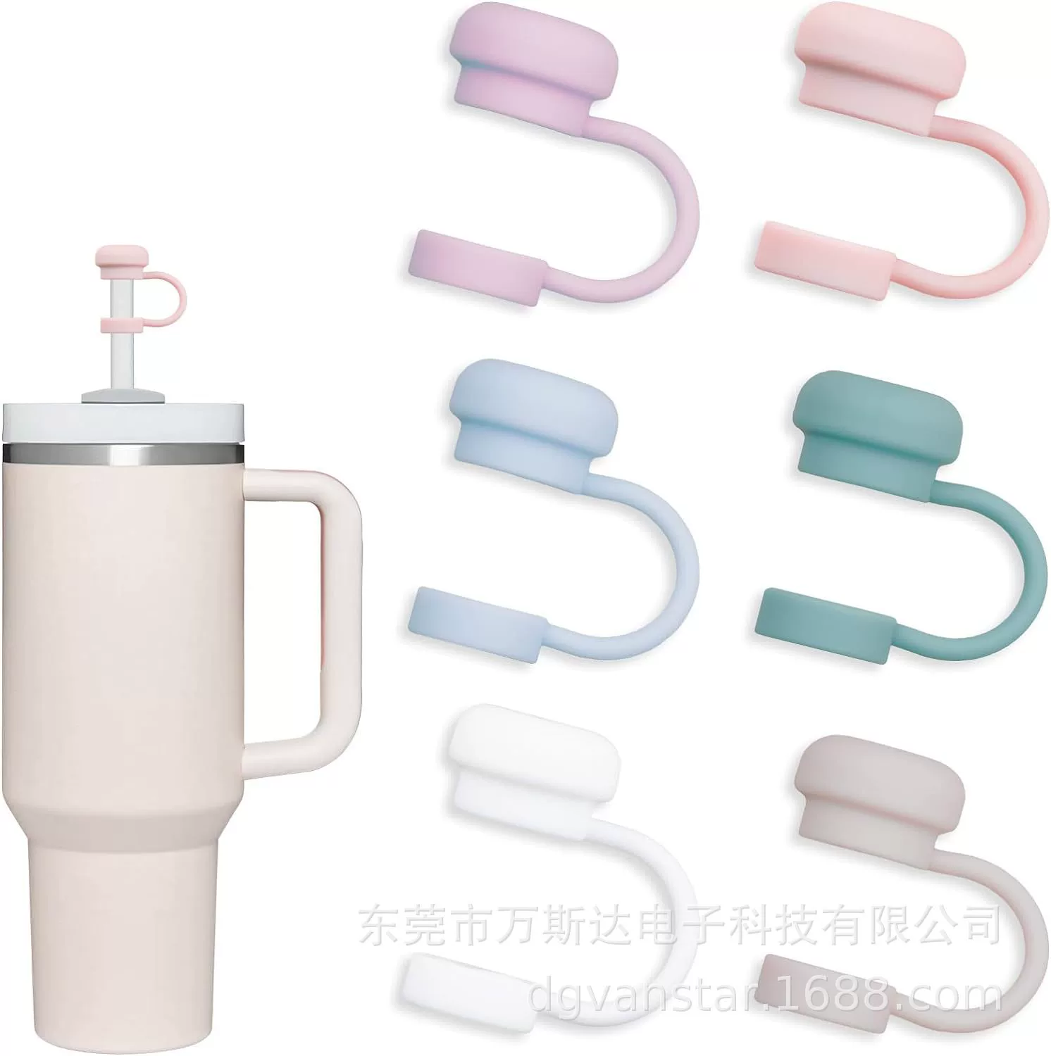 Universal genuine dustproof hermetic silicone straw, 9-10mm