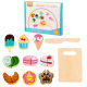 Wooden play house simulation food fruit cut cut music children vegetables cut watch kindergarten baby toy share