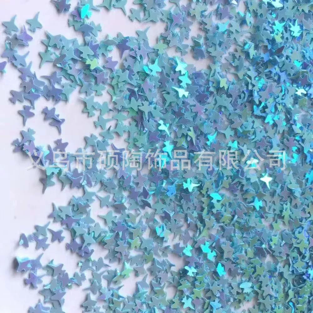 [5mmAB幻彩飞机亮片珠片各色 DIY配件水晶泥服装工艺品填充配件]