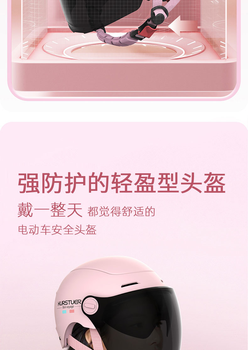 3C Certified Electric Vehicle Motorcycle Helmet for Women, Double-Layer Summer Breathable Sun Protection Electric Scooter Half Helmet with Colorful Mirror