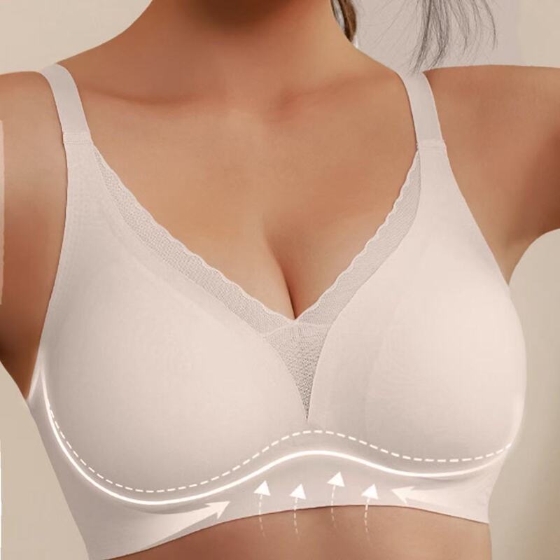 Cross-Border Supply of European and American Large Size Wire-Free Bras European and American Style Large Size Comfortable Push-Up Seamless Underwear for Women