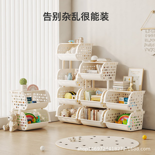 Children's Toy Storage Rack Cabinet Classification Artifact Storage Rack Multi-Layer Baby Bookshelf Kitchen Sorting Rack