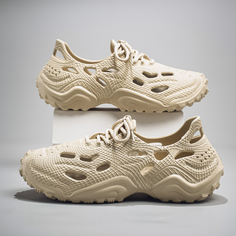 Comercio exterior transfronterizo zapatos con agujeros para hombres 2025 nueva playa moda de verano sandalias zapatillas zapatos de cabeza al por mayor