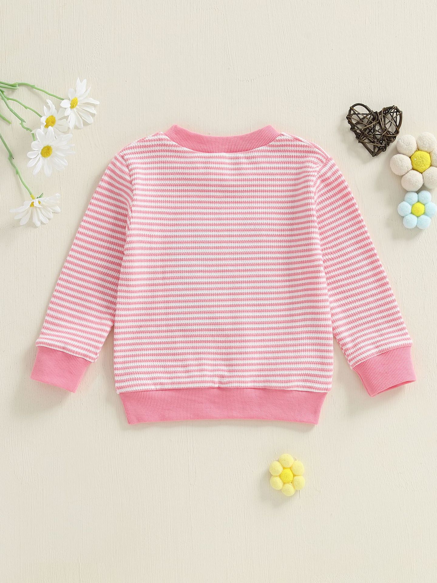Grenouillère sweatshirt à texture gaufrée pour bébé fille_voghion.com