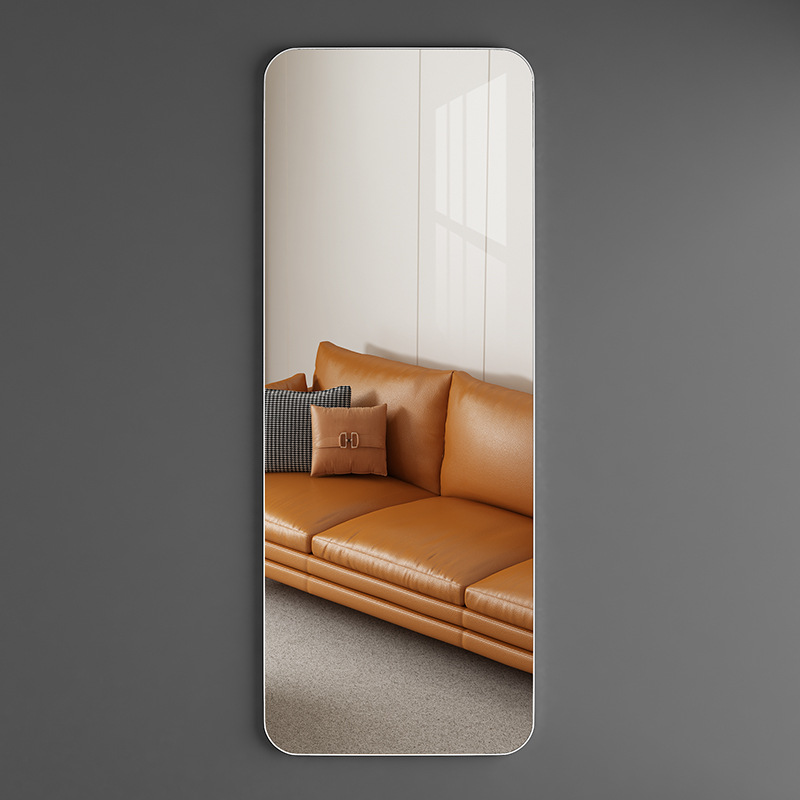 Espejo de pared autoadhesivo espejo de cuerpo entero espejo de vestimenta doméstico dormitorio de niñas maquillaje colgar pared pegada dormitorio prueba colgar pared