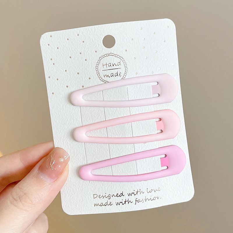 Horquilla de color dopamina, clip de pico de pato de cabello roto coreano femenino, horquilla de sentido avanzado y2k, clip lateral con flequillo, tocado