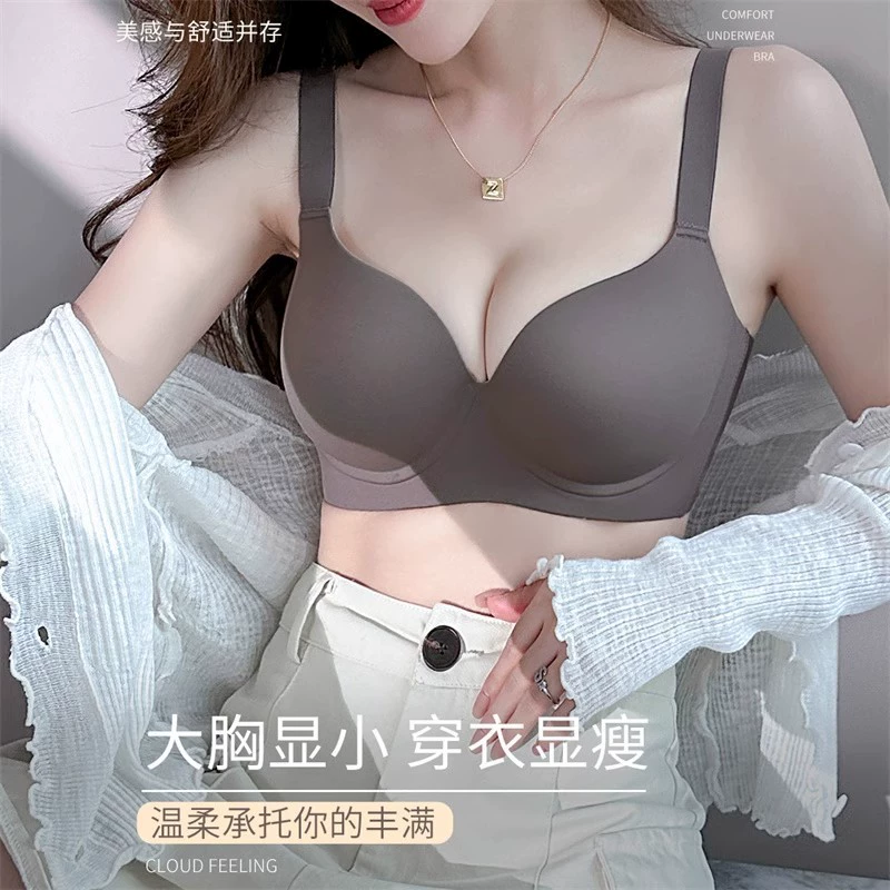 Summer thin underwear, supporting bra with steel rings, plus size