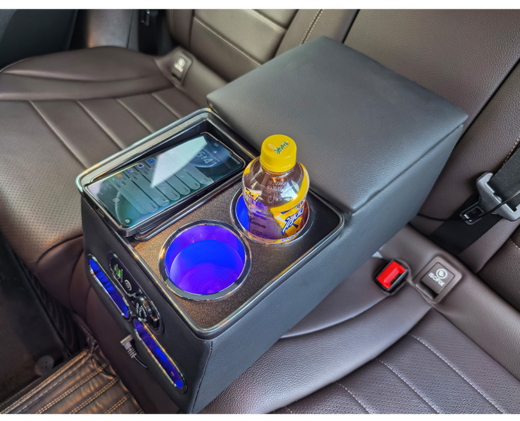 Universal Rear Seat Center Armrest Storage Box Organizer for Trucks, Cars, Suvs, Second Row