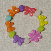 Bracelet, beads, strawberry, crystal with bow, flowered