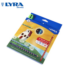 批發德國藝雅LYRA兒童畫畫彩色洞洞鉛筆矯正專業24色油性彩色鉛筆