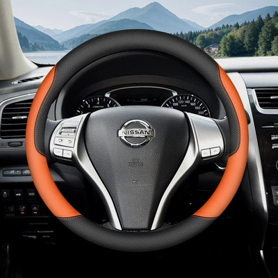 Nissan Sylphy Classic Old Teana: Steering wheel cover - round-black-orange-ultra-thin-model-default