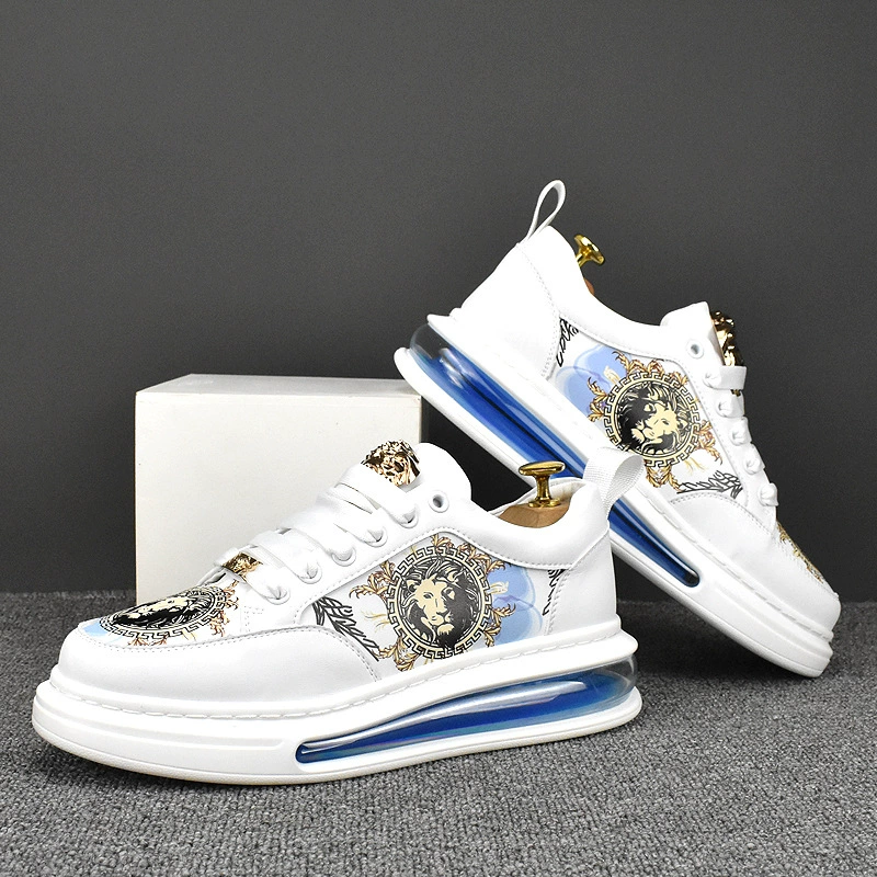 Осенне-зимняя новая дышащая модная Корейская повседневная обувь с низким верхом, кроссовки из воловьей кожи, мужская обувь с интернет-знаменитостями