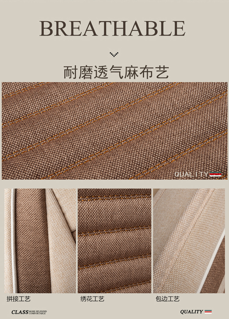 Car Seat Cushion, Universal for All Seasons, New Full-Coverage Car Seat Cover, Special Cushion, Summer Linen Fabric Cotton Seat Cover