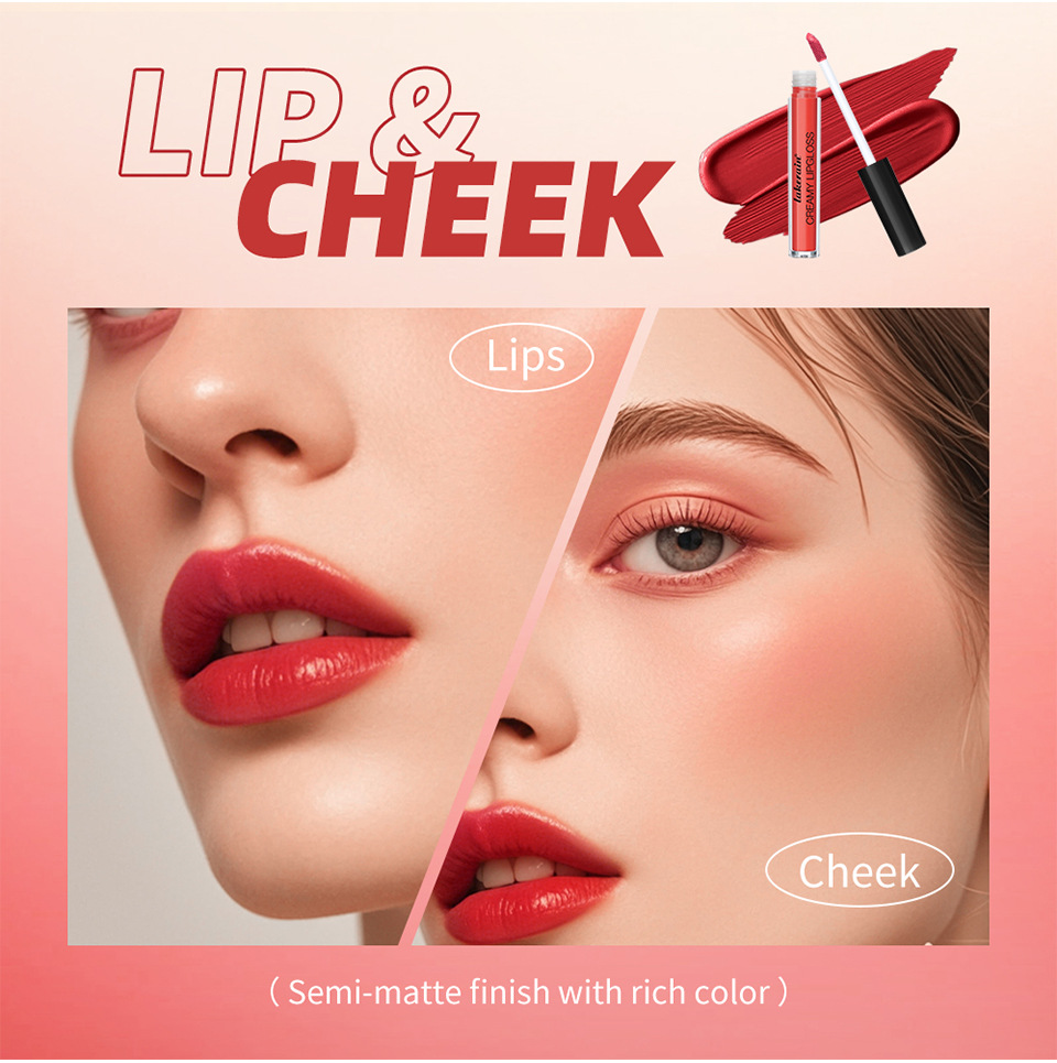 Lakerain Cross-border 8-color matte lip gloss Cream matte Lip gloss undefined