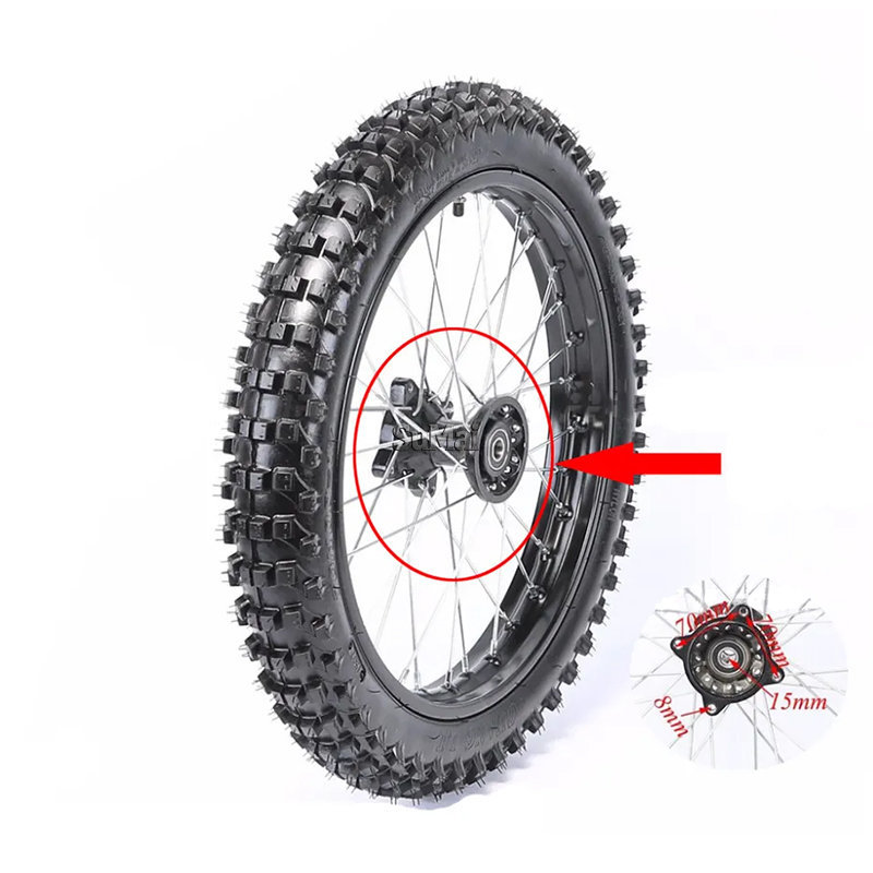 Off-Road Motorcycle Wheel Rim Hub Core L Aluminum Wheel Hub Drum Core 10 Inches 12 Inches 14inch 17inch Steel Rim Hub
