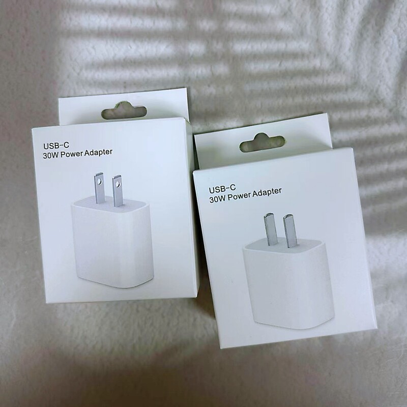 Suitable for Apple PD fast charging head data cable packaging 30W charging head packaging box mobile phone charging head small white box Suitable for Apple PD fast charging head data cable packaging 30W charging head packaging box mobile phone charging head small white box
