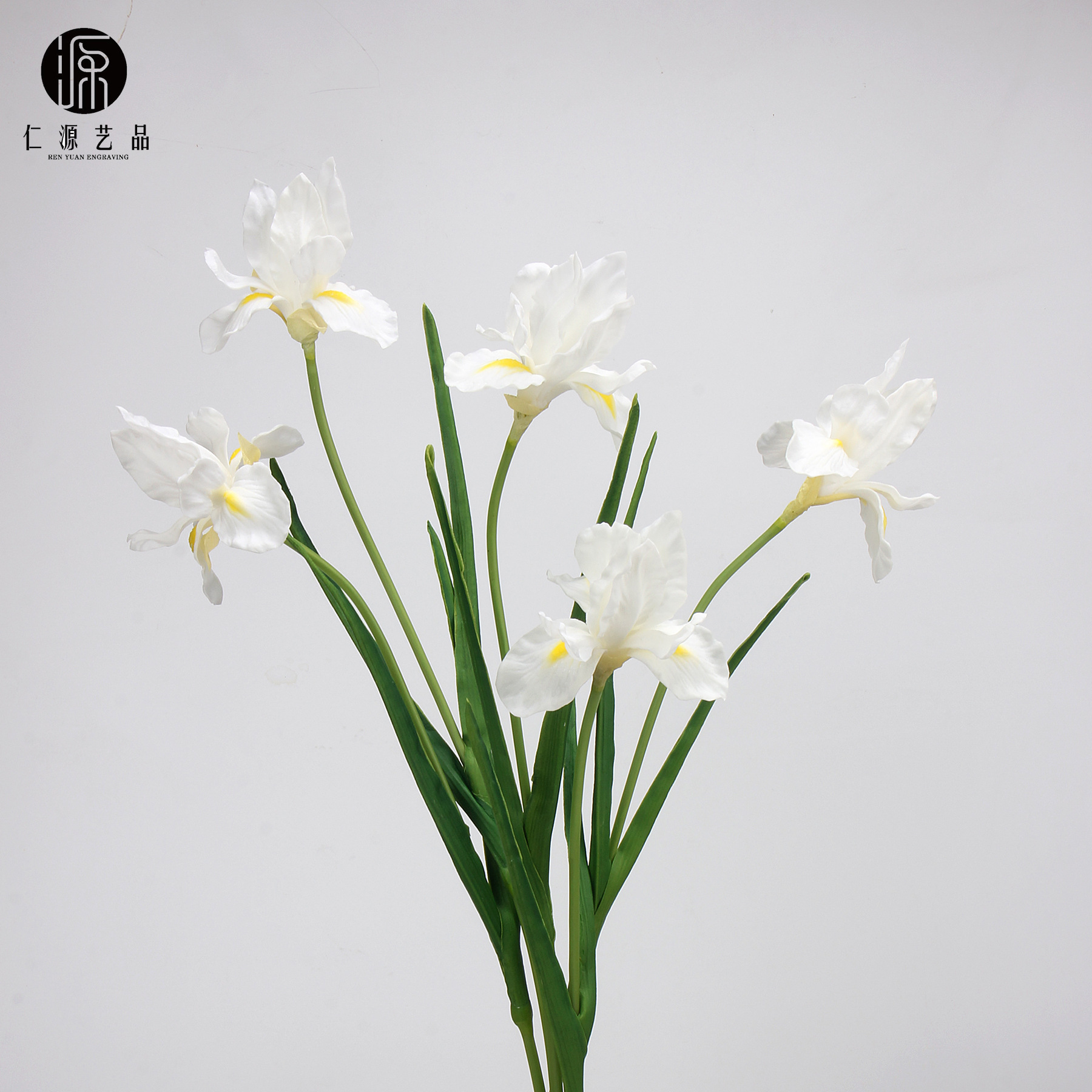 梦幻色彩 仿真花油画鸢尾花爱丽丝PU假花 婚庆花艺家居配材插花艺