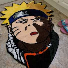 tufting卡通手工晴纶儿童房间地毯来图定做一张起定男孩房装饰毯