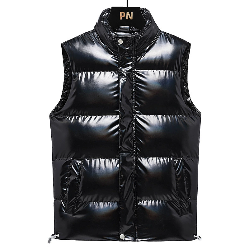 Demi-season vest, trend jacket sleevless with down, slim fit, Korean style