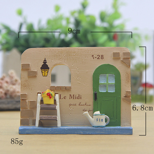 Small fresh resin cartoon creative house stairs micro landscape gardening moss succulent flower plug-in shooting props
