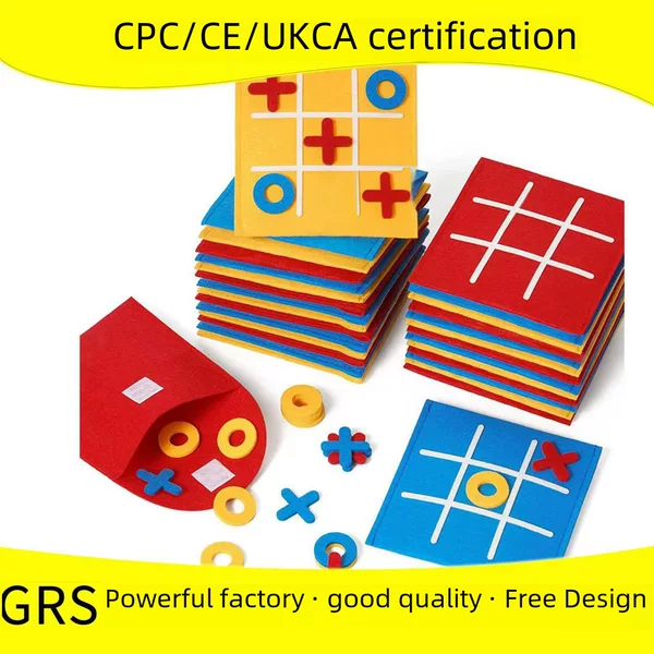 Cross-Border New Model Felt Mini Nine-Grid Board Game Children's Educational Tic-Tac-Toe Game Learning Board Manufacturer Wholesale