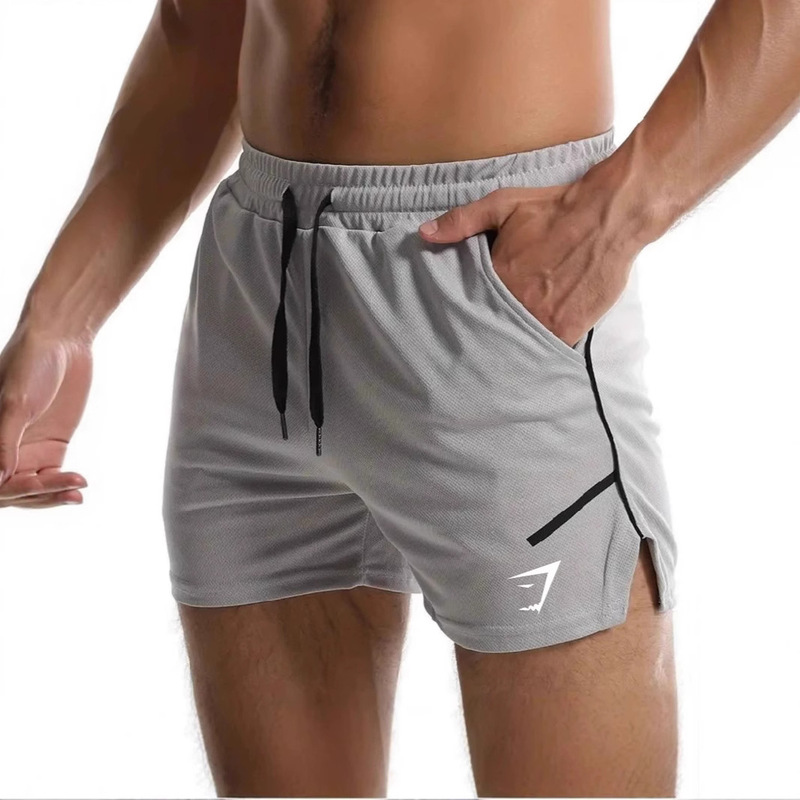 Gymshark Fitness Shorts Men's Mesh Quick-Drying Sports Shorts Three-Quarter Pants Thin Casual Running Breathable