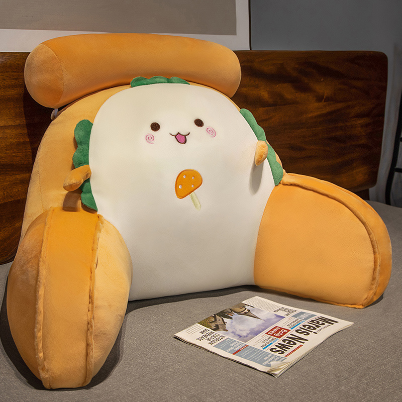 Bolsillo de cabecera de cama grande respaldo almohada de cama para niños almohada de lectura almohada de cintura sofá almohada de dormitorio almohada estudiante