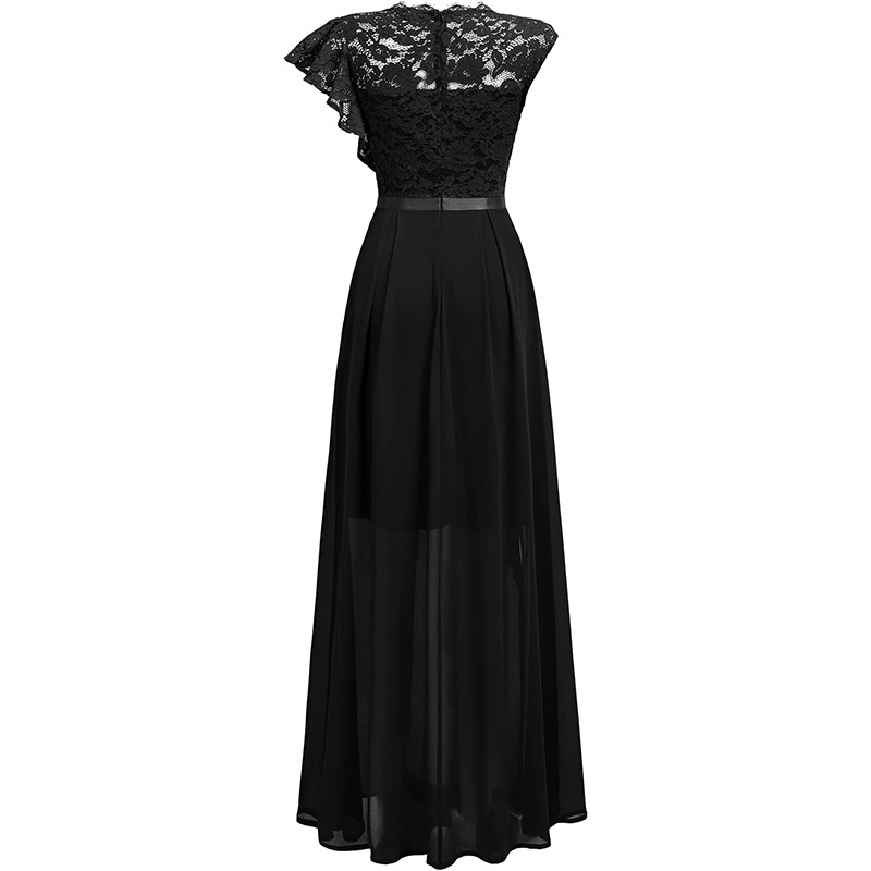 Cross-border Independent Site Party Women's Long Dress, Popular Lace Bridesmaid Evening Gown_ecoleips.com