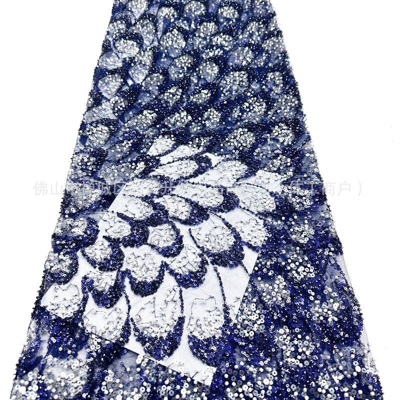 Nueva moda de la industria pesada tela bordada de perlas Gaoding cena de fiesta vestido de baile tela de trajes de vestido transfronterizo