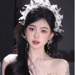 新商品のシンプルな大気の美しい髪飾りの首のチェーンの両用の新婦の敬酒服のドレスの晩餐会の百合は高級感を飾ります。