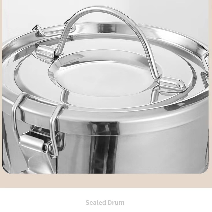 Songsitai 304 barril sellado de acero inoxidable tanque sellado barril de sopa sellado barril de aceite barril de arroz barril de vino barril sellado multiusos
