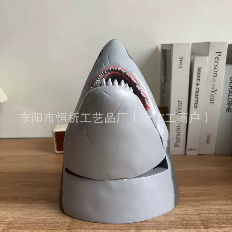 欧美创意JAWS 50th Anniversary Popcorn Bucket鲨鱼形爆米花桶|undefined