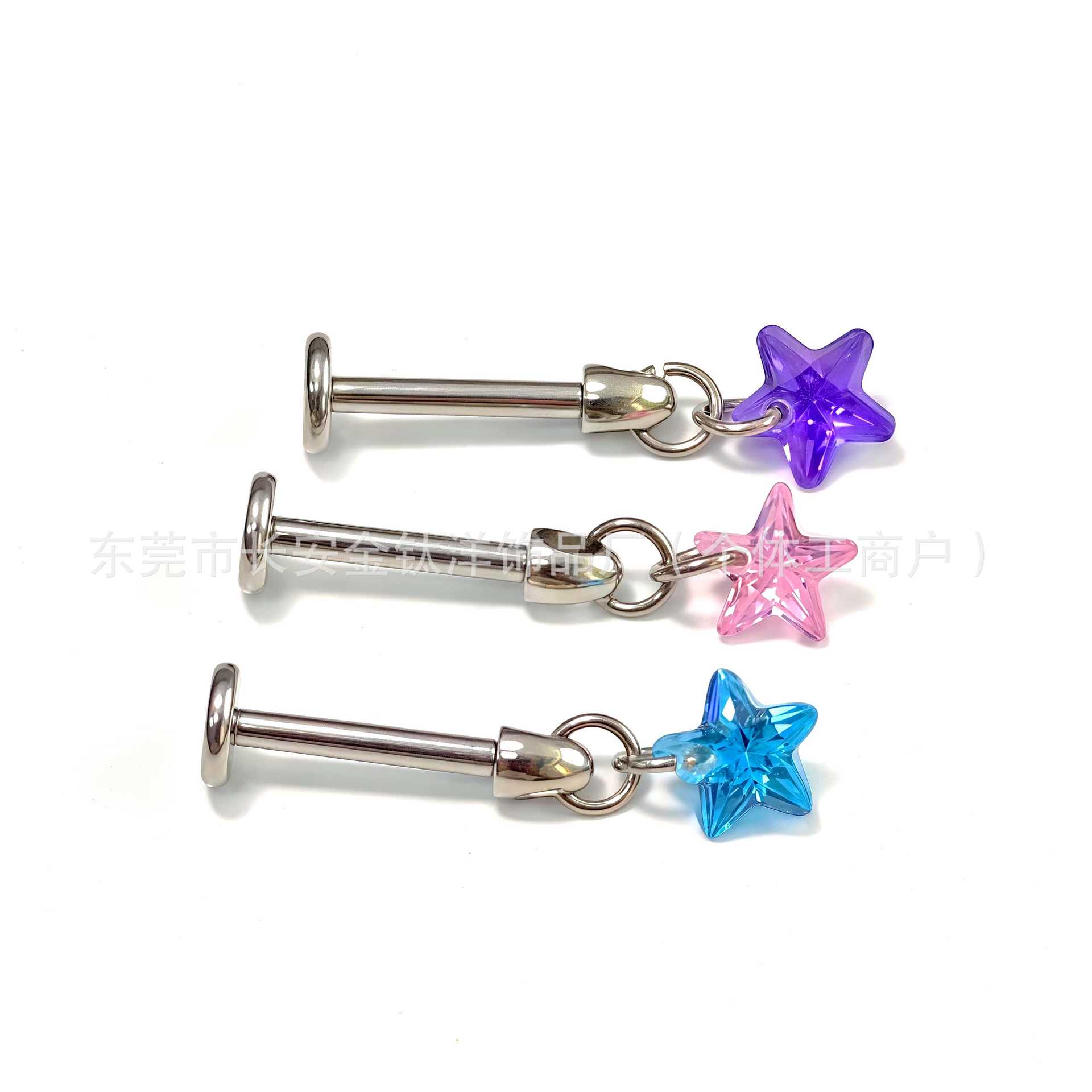 Labret piercing jewelry detail image
