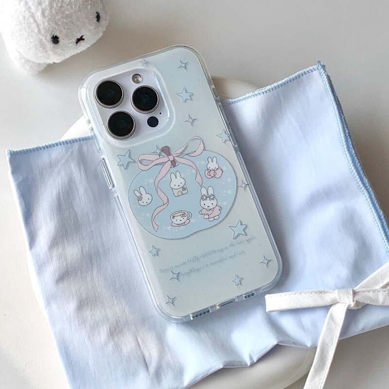 Apple Miffy Rabbit Is Suitable for Apple 17Promax Mobile Phone Case 16/15Pro Cartoon 14/13/12/11 Hard Case X