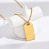 Brand glossy fashionable necklace stainless steel, trend accessory, European style, internet celebrity