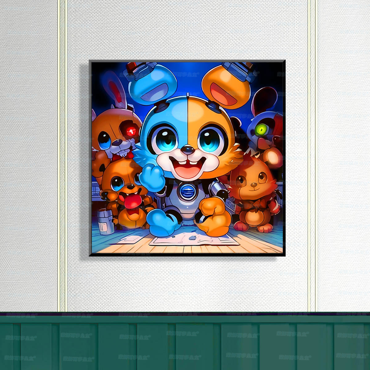 Mona Lisa Real Robótica Animal Nuevo widget de ciencia ficción para niños dibujos animados decoración colgante bordado a mano